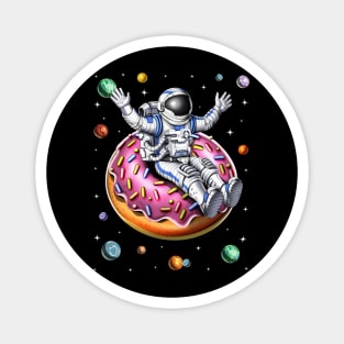 Space Astronaut Riding Donut Magnet